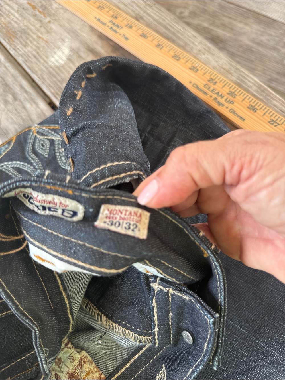 MEK Boot Cut Jeans in Medium Blue and Dark Blue 2 pairs Bootcut - Picture 13 of 14